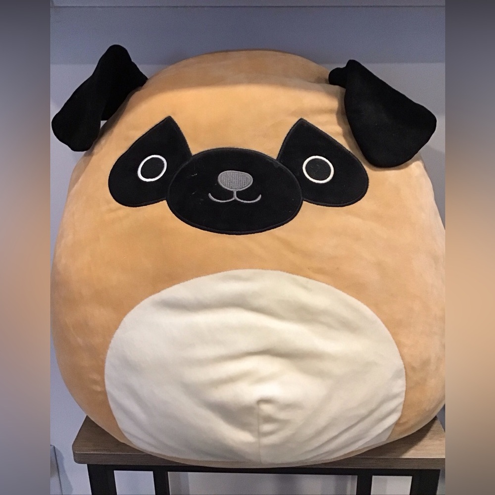 Squishmallows 16” Prince The Pug Puppy Dog Brown Large Stuffed Plush Animal